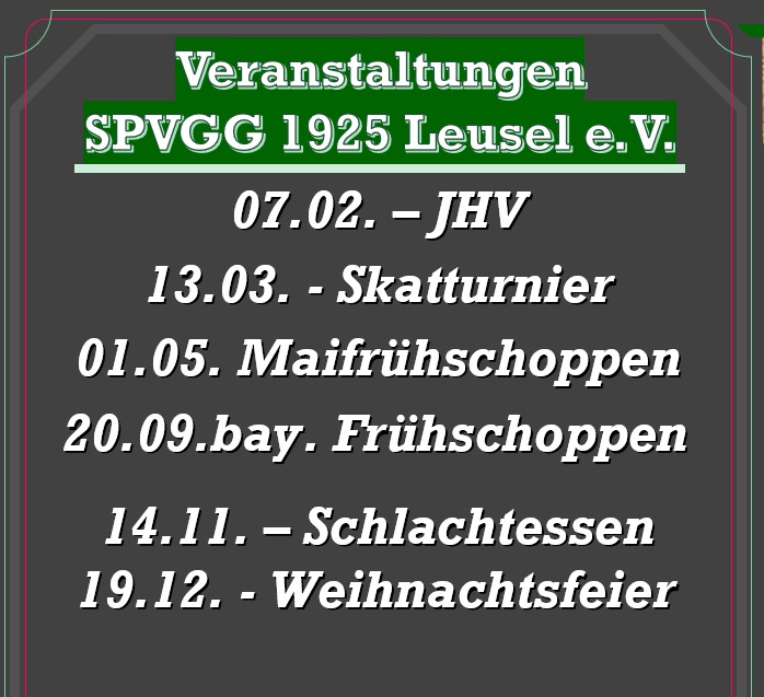 Veranstaltungen 2029