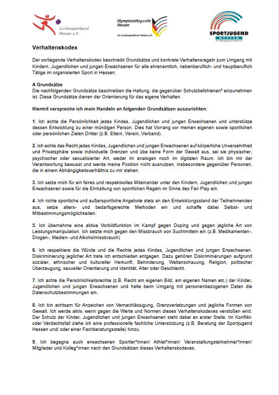 Verhaltenskodex - 1